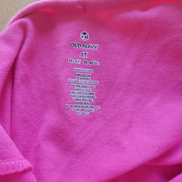 Old Navy pink 4T bodysuit - Picture 6 of 6